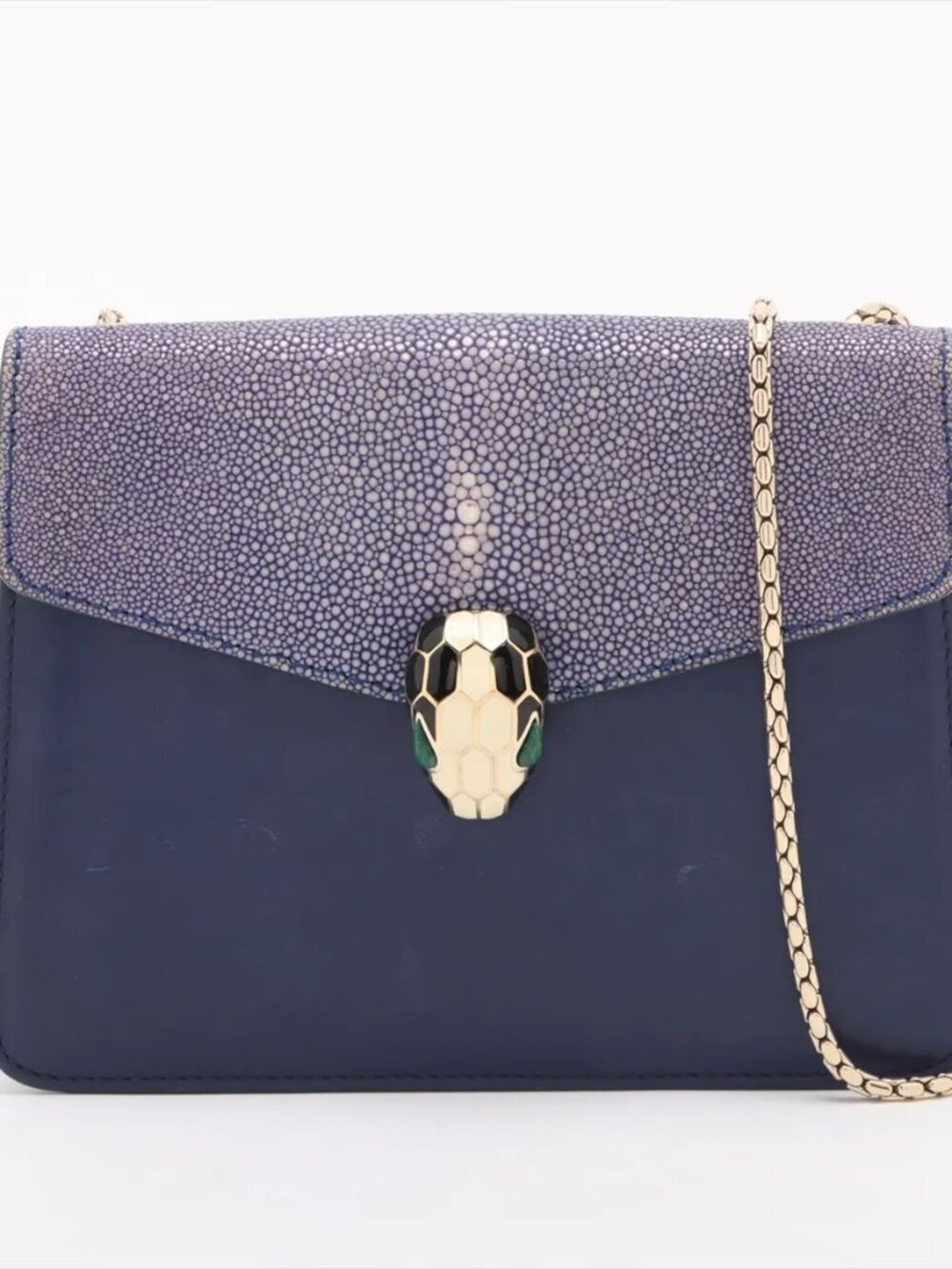Bvlgari Sting Ray Blue Flap Serpenti J57 MOG